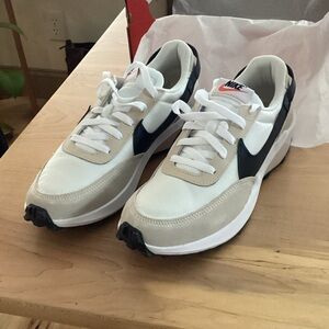 Nike Women’s White and Beige Sneakers